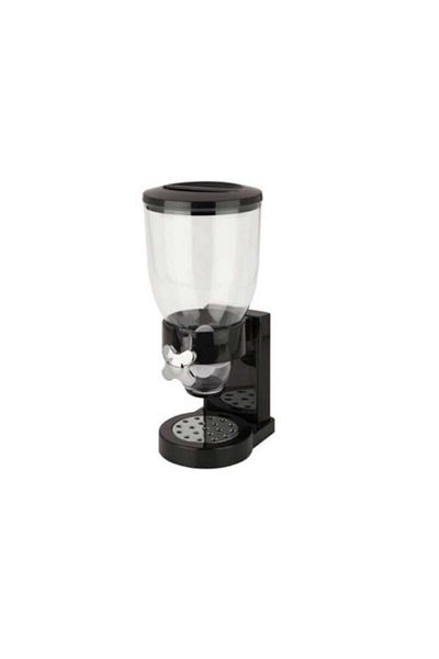 coshop Cereal Dispenser, Nuts, Rice, Easy to Use, Black, 2 L