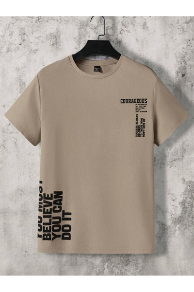 COHERENT Unisex Men/Women Belıeve Custom Printed Oversize Cotton T-Shirt