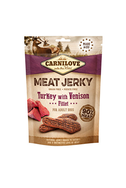 Carnilove Hindili & Geyik etli Jerky Yetişkin Köpek Ödül Maması 100 gr