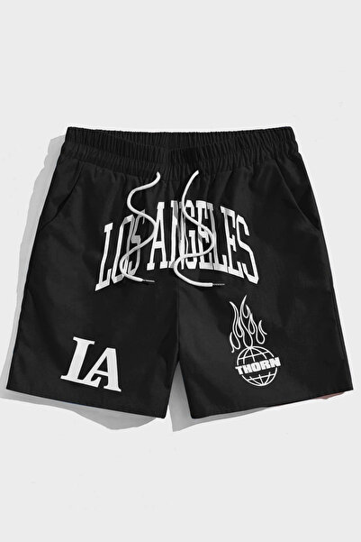 ModaSphere BLACK LOS ANGELES 100% Premium αναπνεύσιμο βαμβακερό σορτς