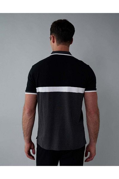 AMERICAN EAGLE قميص بولو بشعار AE Flex Pique