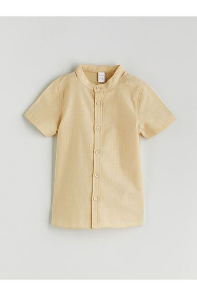 LC Waikiki Lcw Eco Beige Judge Collar Boys' Shirt and Shorts 2-Piece,