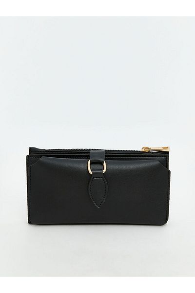 LC Waikiki Black Leather Look Women's Wallet