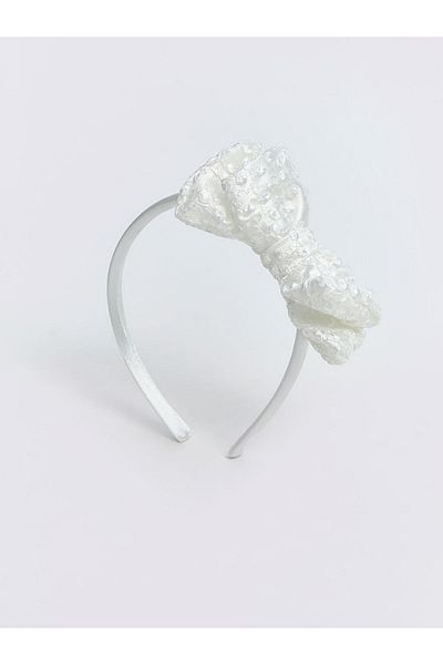 LC Waikiki Ecru Bow Detailed Baby Girl Crown