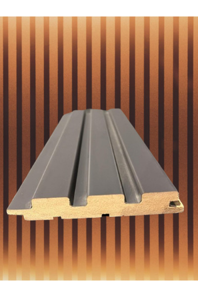 Acuwall Altay Antrasit 18mm-12cm Ahşap Duvar Paneli-6 Boy(72cm*280cm)