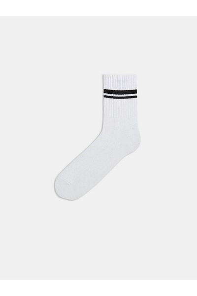 LC Waikiki Lcw Accessories White Striped Men's Socks
