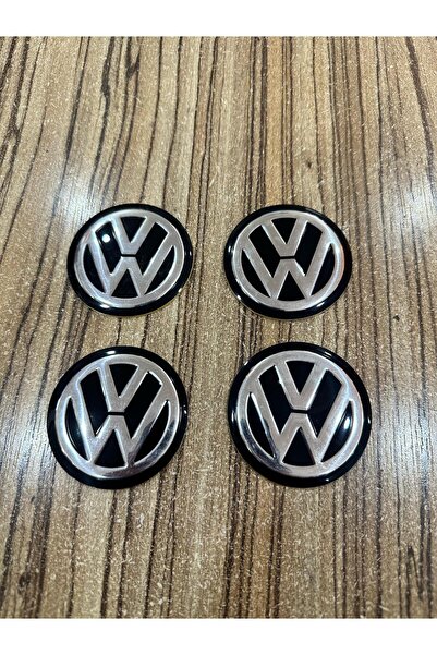 OEM Vw Volkswagen Logolu Jant Göbeği Arması Sticker 56 Mm 4 Adet