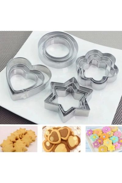 mikudesign 12 Piece Stainless Steel Cookie Mold