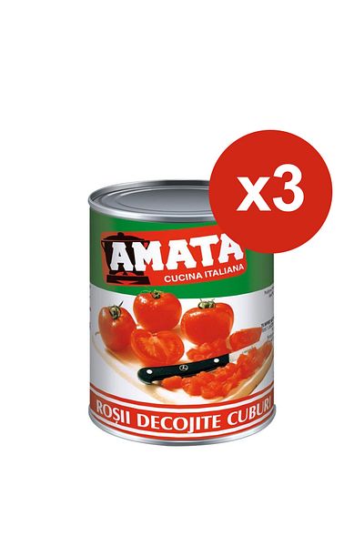 Amata Diced Tomatoes 400 G X3pcs