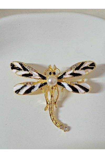 mos&more Siyah Beyaz Yusufcuk Broş