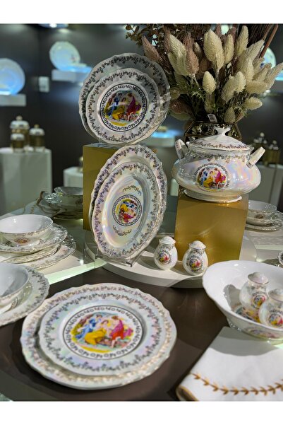 hediye ESTERHOMEDECOR 12 Kişilik 60 parça sedefli porselen yemek takımı marki...