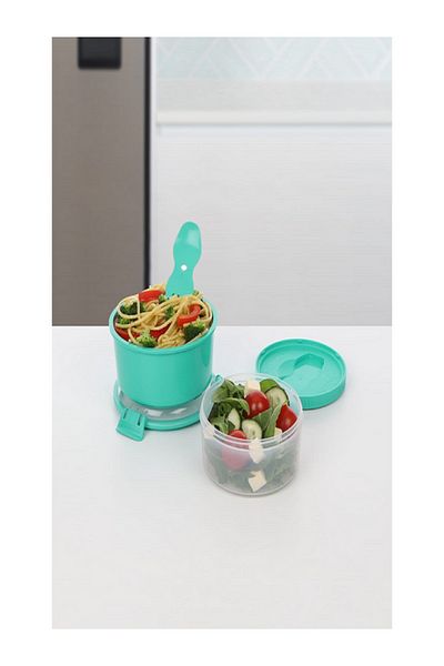 Sistema Freezer Safe BPA-Free Plastic Lunchstack To Go Round Food Storage Container