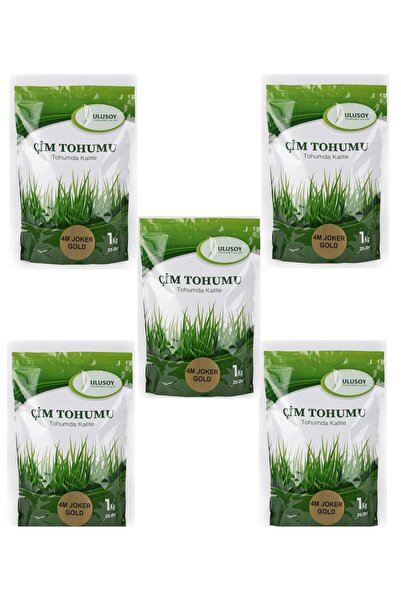 ULUSOY TOHUMCULUK 5 Adet Ulusoy 4m Joker Gold Çim Tohumu Karışımı 1kg