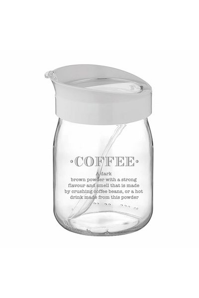 PUFO Recipient de sticlă cu capac, pentru cafea, 500 ml