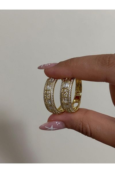 Akiha Aksesuar Luxury Stone Vintage Xuping Gold Earrings