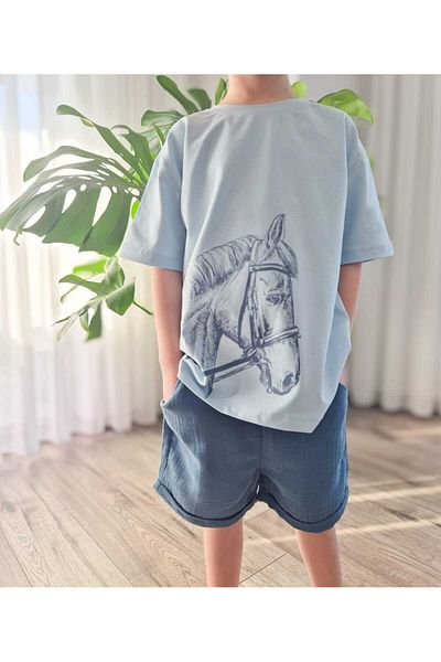 My Baby's World Patterned 100% Cotton Unisex Muslin Shorts Set