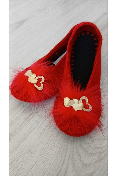 gg gençgirişimci Hand Knitted Daily Ballerina Women's Shoes Home Ballerina Home Shoes