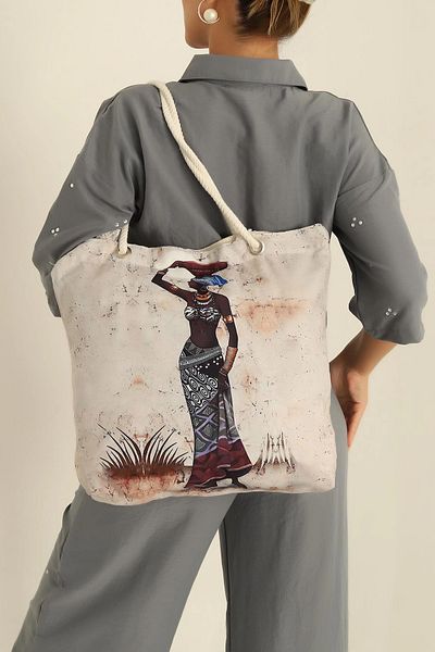 MILANOFOX Geantă de umăr și plajă pentru femei cu fermoar imprimat colorat – Design elegant pentru ocazional, vacanță și cumpărături