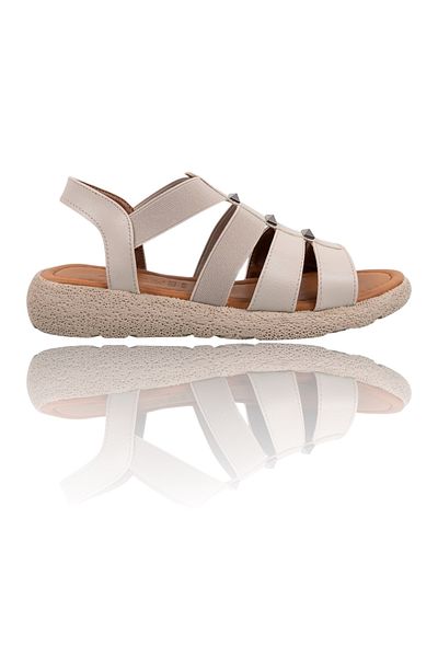 Y&D Shoes Women's Orthopedic Daily Sandals – Beige & Black Color Options – Comfortable Elastic Summer Shoes