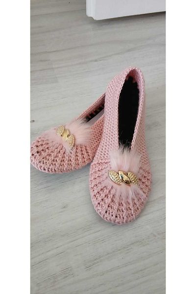 gg gençgirişimci Hand Knitted Daily Ballerina Women's Shoes Home Ballerina Home Shoes