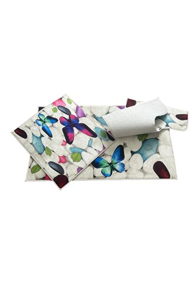 PATRU ANOTIMPURI 3-piece bath mat, non-slip, washable, 60x100/50x60/50x60 cm