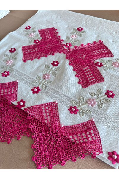 TUTUYA TEXTIL Ручна робота Метелик Модель Мереживна ручна рушник для обличчя Весільний рушник