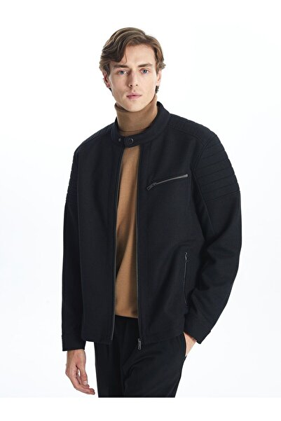 LC Waikiki Lcw Vision Black Slim Fit Biker Collar Men's Jacket