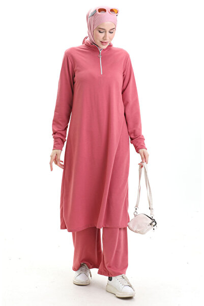 sefamerve Δίκλωνο Παντελόνι Δύο Κλωστών Σετ 2068-01 Dusty Rose