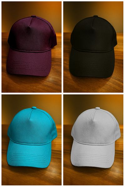 LAGRANZE Front Seamless Adjustable Cotton Hat Set of 4