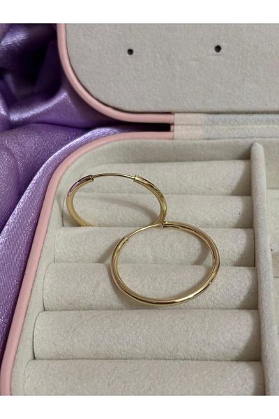Akiha Aksesuar Thin Ring Model Gold Xuping Earrings