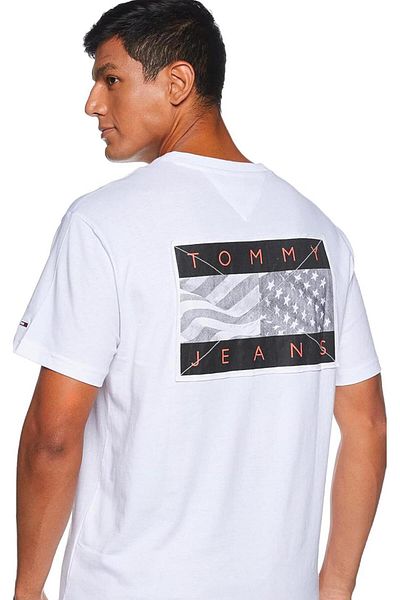 Tommy Jeans Men's TJM BACK FLAG TEE C T-Shirt