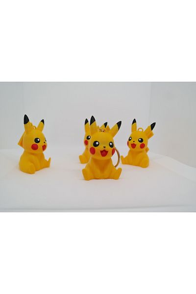 Uzman3D Pikachu Sitting Figure Keychain