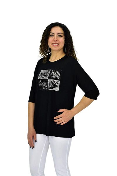 Caftan Women's Short Sleeve Stone Blouse Bgl-St04710