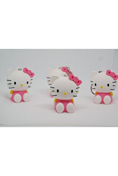 Uzman3D Hello Kitty Sitting Figure Keychain