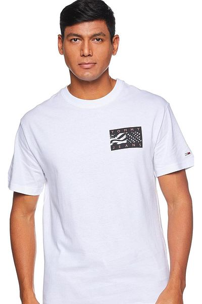 Tommy Jeans Men's TJM BACK FLAG TEE C T-Shirt
