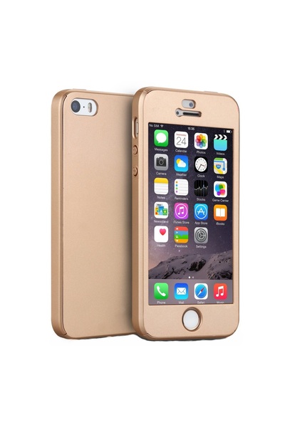 OEM Carcasă completă (față + spate + folie de sticlă) pentru iPhone 5 / 5S / ...