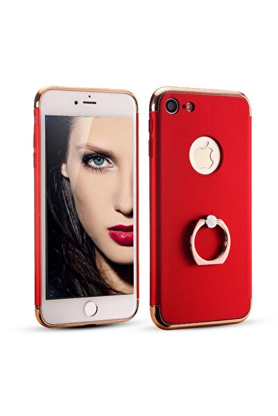 OEM Carcasă pentru Apple iPhone 7, MyStyle, inel 3 în 1, roșie