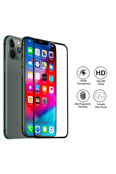 OEM Γυάλινη μεμβράνη Apple iPhone 11 PRO MAX, 5D FULL GLUE Μαύρο