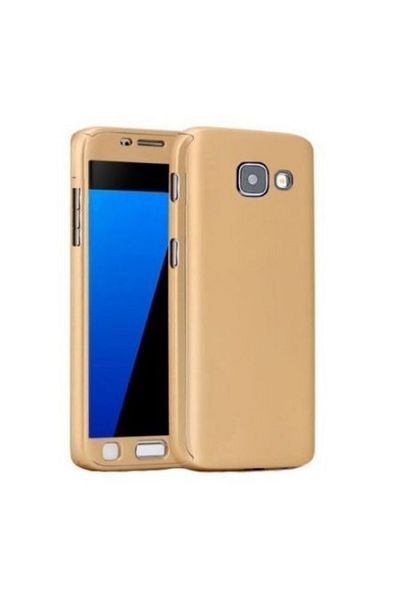 OEM Husa Samsung Galaxy J7 2017, FullBody Elegance Luxury Gold, acoperire completă la 360 de grade cu folie de sticlă
