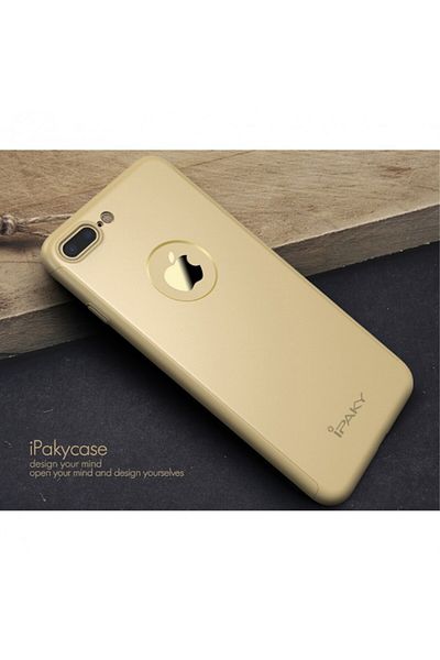OEM Husă IPAKY cu protecție completă pentru iPhone 7 Plus 5.5 inch, aurie