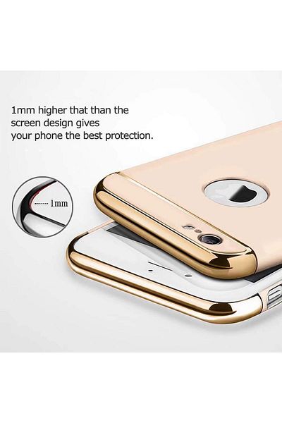 OEM Carcasă Apple iPhone SE2, Inel MyStyle Elegance Luxury 3 în 1, Auriu