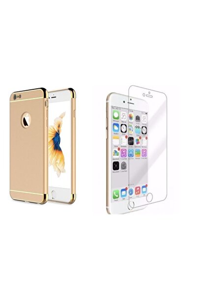 OEM Pachet husă Apple iPhone 7 Plus, MyStyle Elegance Gold, folie de protecți...