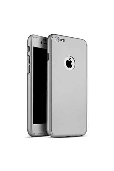 OEM Iphone 6/6s Πλήρης κάλυψη 360 + γυάλινη μεμβράνη, Γκρι
