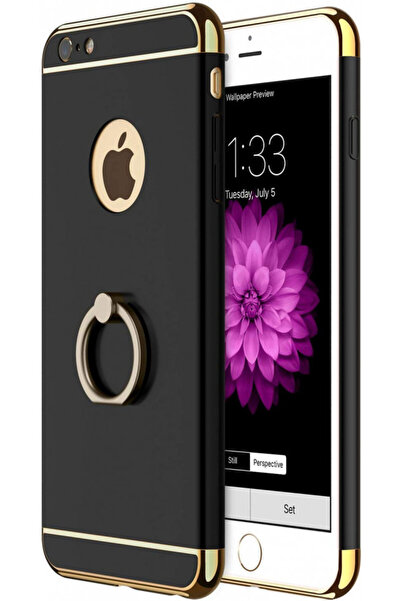 OEM Carcasă Apple iPhone 7 Plus, Elegance Luxury 3in1 Ring Negru