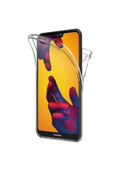 OEM Full TPU 360° case (front + back) for Huawei P20 Lite, Transparent