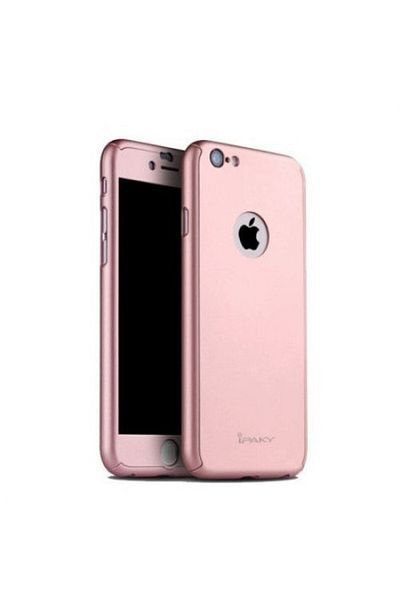 OEM Husă Apple iPhone 6/6S, FullBody iPaky Rose-Gold, acoperire completă la 360 de grade cu folie de protecție din sticlă gratuită