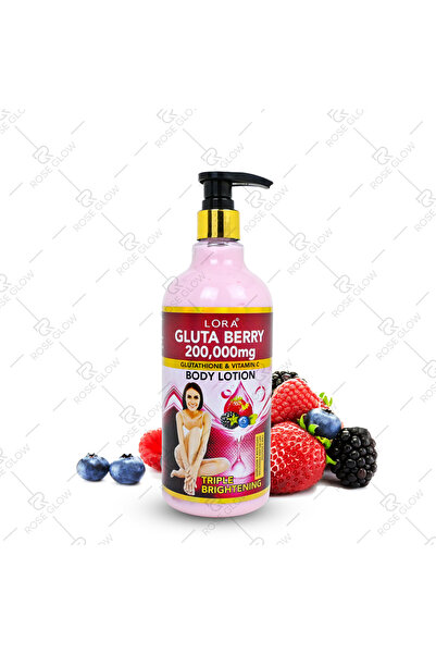 Lora Gluta Berry Body Lotion 200,000mg | تفتيح ثلاثي بجلوتاثيون فيتامين C – 4...