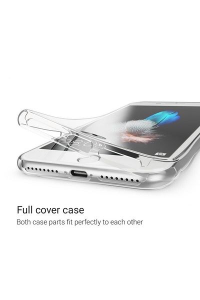 OEM Carcasă MyStyle 360º ultra subțire TPU, față-spate, transparentă, compatibilă cu Apple iPhone 7 Plus