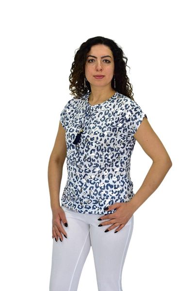 LİNSOLİTA Women's Short Sleeve Printed Blouse Bgl-St04692