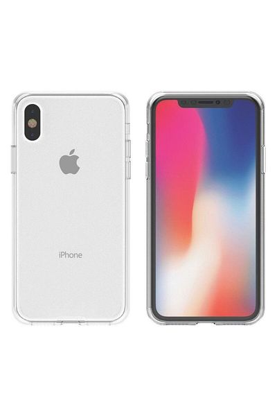 OEM 360° compatible iPhone XS Max case (front+back) silicone, Transparent